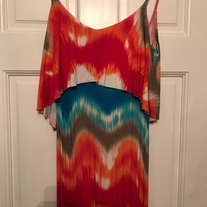 Arden B Maxi Dress with Open Back - size small